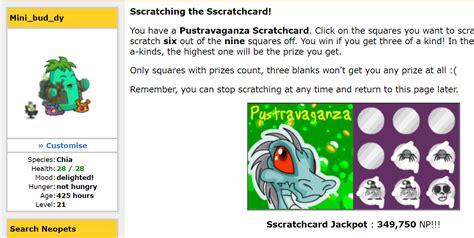 scratch cards neopets|Deserted Fairground Scratchcards .